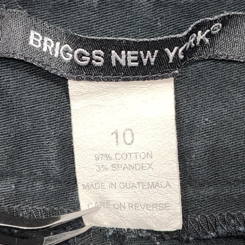 Vintage Briggs New York Shorts Womens 10 Black Bermuda Twill Stretch Preppy